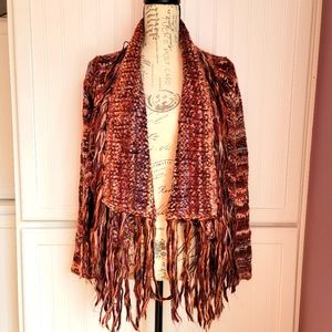 Free People Boho Fringe Cardigan Size M